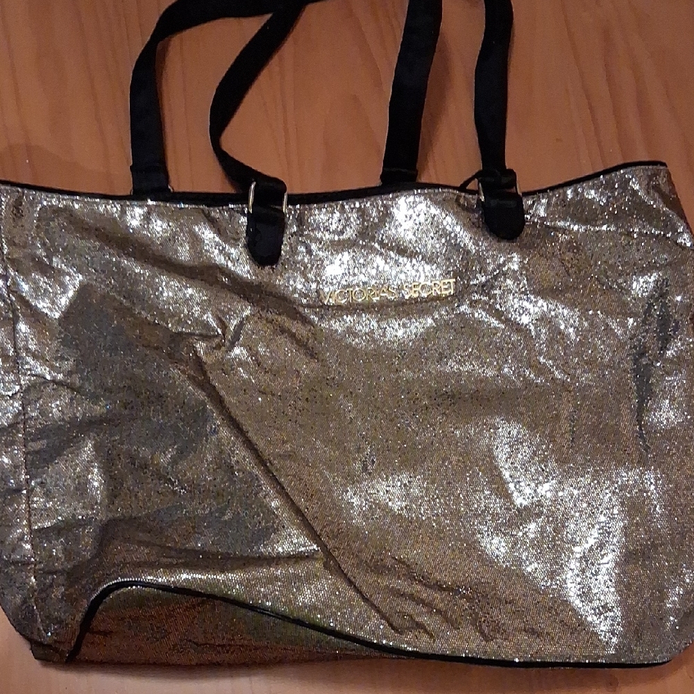Victoria's Secret Shiny Gold Tote